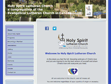 Tablet Screenshot of holyspiritlutheran.ca